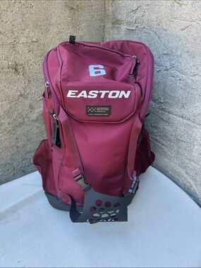 Easton Maroon Baseball Backpack with Logo
